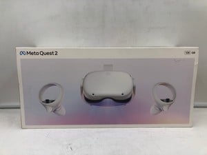 META QUEST 2 128GB VR HEADSET: MODEL NO KW49CM: LOCATION - G