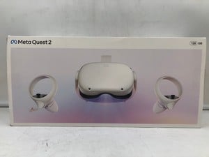 META QUEST 2 128GB VR HEADSET: MODEL NO KW49CM: LOCATION - G