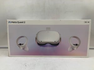 META QUEST 2 128GB VR HEADSET: MODEL NO KW49CM: LOCATION - G