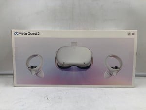 META QUEST 2 128GB VR HEADSET: MODEL NO KW49CM: LOCATION - G