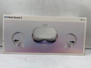 META QUEST 2 128GB VR HEADSET: MODEL NO KW49CM: LOCATION - G