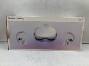 META QUEST 2 128GB VR HEADSET: MODEL NO KW49CM: LOCATION - H