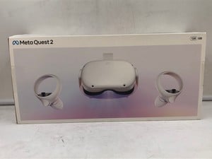 META QUEST 2 128GB VR HEADSET: MODEL NO KW49CM: LOCATION - H