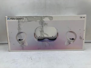 META QUEST 2 128GB VR HEADSET: MODEL NO KW49CM: LOCATION - H