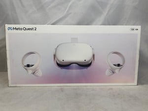 META QUEST 2 128GB VR HEADSET: MODEL NO KW49CM: LOCATION - I