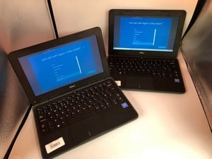 X2 DELL LATITUDE 3190 64GB & 128GB LAPTOP: MODEL NO P26T. INTEL CELERON N4120, 4GB RAM, 11.6" SCREEN: LOCATION - K