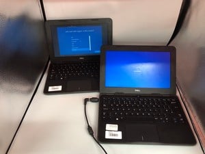 X2 DELL LATITUDE 3190 64GB & 128GB NVME LAPTOP: MODEL NO P26T. INTEL CELERON N4120, 4GB RAM, 11.6" SCREEN: LOCATION - K