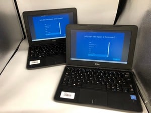 X2 DELL LATITUDE 3190 64GB LAPTOP: MODEL NO P26T. INTEL CELERON N4120, 4GB RAM, 11.6" SCREEN: LOCATION - K