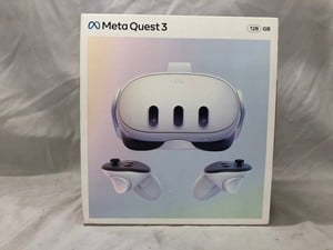 META QUEST 3 128GB V.R HEADSET (RRP - £409): MODEL NO S3A: LOCATION - A