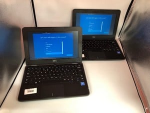 X2 DELL LATITUDE 3190 128GB NVME LAPTOP: MODEL NO P26T. INTEL CELERON N4120, 4GB RAM, 11.6" SCREEN: LOCATION - M