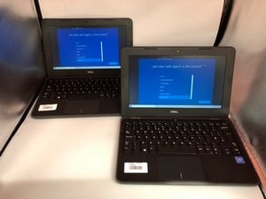 X2 DELL LATITUDE 3190 64GB & 128GB NVME LAPTOP: MODEL NO P26T. INTEL CELERON N4120, 4GB RAM, 11.6" SCREEN: LOCATION - M