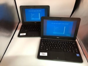 X2 DELL LATITUDE 3190 64& 128GB NVME LAPTOP: MODEL NO P26T. INTEL CELERON N4120, 4GB RAM, 11.6" SCREEN: LOCATION - M