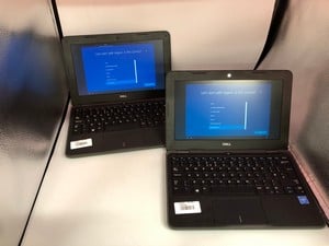 X2 DELL LATITUDE 3190 64GB & 128GB LAPTOP: MODEL NO P26T. INTEL CELERON N4120, 4GB RAM RAM, 11.6" SCREEN: LOCATION - M