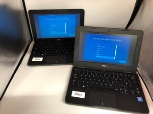 X2 DELL LATITUDE 3190 64GB LAPTOP: MODEL NO P26T. INTEL CELERON N4120, 4GB RAM RAM, 11.6" SCREEN: LOCATION - M