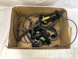 X4 MOTOROLA DS4208 BARCODE SCANNERS + NEWLAND NLS-HR32 BARCODE SCANNER.: LOCATION - O