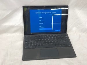 MICROSOFT SURFACE PRO 4, (WITH PIXEL SENSE DISPLAY TOUCH SCREEN) 128GB SSD LAPTOP: MODEL NO 1724. INTEL CORE I56300U, 4GB RAM, 12.3" SCREEN: LOCATION - Q