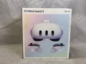 META QUEST 3 128GB VR HEADSET: MODEL NO S3A: LOCATION - Q