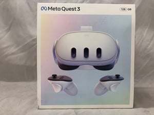 META QUEST 3 128GB V.R HEADSET (RRP - £409): MODEL NO S3A: LOCATION - B