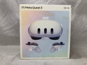 META QUEST 3 128GB V.R HEADSET (RRP - £409): MODEL NO S3A: LOCATION - B