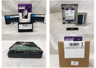 X5 STORAGE DEVICES TO INCLUDE WESTERN DIGITAL WD PURPLE 4TB HDD  ..: LOCATION - B