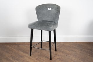 MINOTTI LONDON ASTON BAR STOOL IN GREY AND MOKA ASH (DIMENSIONS: 55CM X 58CM D X 100CM H) - RRP £3,295 - 100% ITALIAN FURNITURE, MADE BY SKILLED ARTISAN CRAFTSMEN. MINOTTI HAS RECEIVED STATUS AS MARC