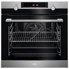 AEG 6000 STEAMBAKE PYROLYTIC SELF CLEAN SINGLE OVEN - MODEL NO. BPK556260M - RRP £854