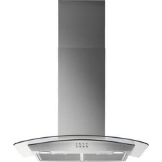 ZANUSSI 80CM CURVED GLASS CHIMNEY COOKER HOOD - MODEL NO. ZFL328UK - RRP £150