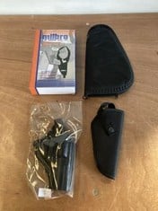 ASSORTED ACCESSORIES TO INC MILBRO VERTICAL SHOULDER HOLSTER