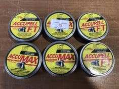 QTY OF ACCUPELL FT .22 CALIBRE PELLETS - PLEASE NOTE, THIS AUCTION IS 18+ ONLY - ALL BUYERS WILL BE REQUIRED TO PRESENT I.D UPON COLLECTION TO MATCH THEIR INVOICE. UNDER NO CIRCUMSTANCES WILL LOTS BE