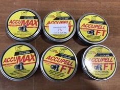 QTY OF ACCUPELL FT .22 CALIBRE PELLETS - PLEASE NOTE, THIS AUCTION IS 18+ ONLY - ALL BUYERS WILL BE REQUIRED TO PRESENT I.D UPON COLLECTION TO MATCH THEIR INVOICE. UNDER NO CIRCUMSTANCES WILL LOTS BE