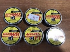 QTY OF ACCUPELL FT .22 CALIBRE PELLETS -PLEASE NOTE, THIS AUCTION IS 18+ ONLY - ALL BUYERS WILL BE REQUIRED TO PRESENT I.D UPON COLLECTION TO MATCH THEIR INVOICE. UNDER NO CIRCUMSTANCES WILL LOTS BE