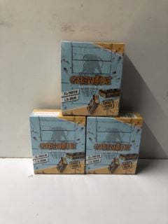 3 X GRENADE PROTEIN BAR COOKIE DOUGH BOXS - BEST BEFORE 09/2024