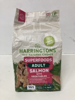 3 X HARRINGTONS THE NATURAL CHOICE SUPERFOODS ADULT SALMON 1.7 KG - BEST BEFORE 02/10/25