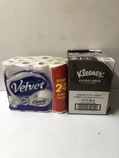 2 X ITEMS TO INC VELVET CLASSIC QUITLET TOILET TISSUE