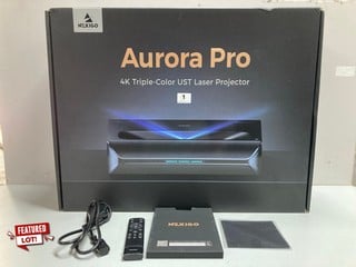 NEXIGO AURORA PRO, ULTRA SHORT THROW 4K TRI-COLOR LASER PROJECTOR, 2400 LUMENS, SCREEN ADOPTION, DYNAMIC LASER DIMMING, DOLBY VISION & ATOMS, HDR10, HLG, ACTIVE 3D, 60W SPEAKERS, UST LASER TV - RRP £