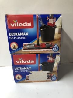 2 X VILEDA ULTRAMAX 2 - IN - 1 MICROFIBRE MOP