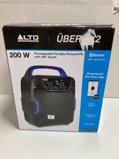 ALTO PROFESSIONAL UBER FX2 200W RECHARGABLE PORTABLE PERSONAL PA WITH 320 SOUND - RRP £202.12