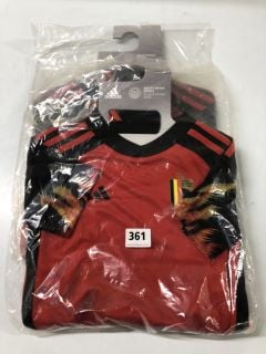 ADIDAS CHILDRENS ROYAL BELGIAN FA 1895 FOOTBALL KIT - SIZE 2 - 3 YEARS