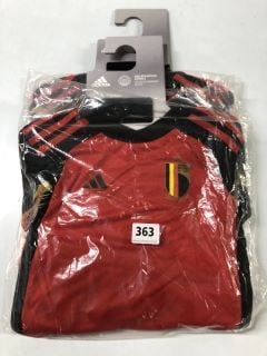 ADIDAS CHILDRENS ROYAL BELGIAN FA 1895 FOOTBALL KIT - SIZE 18 - 24 MONTHS