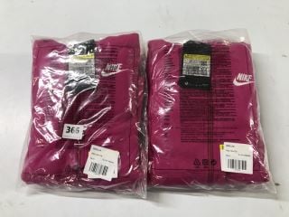 2 X NIKE PINK CHILDRENS JOGGERS & HOODIE SET - SIZE 8 - 9 YEARS