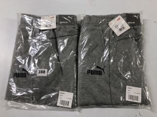 2 X PUMA GREYREGULAR FIT CHILDRENS JOGGERS SIZE 13 - 14 YEARS