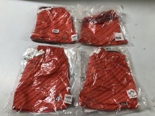 4 X RIVER ISLAND CHILDRENS ORANGE SWIMSHORTS - SIZE 7 - 8 YEARS