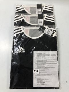 3 X ADIDAS CHILDRENS T SHIRTS - SIZE 13 - 14 YEARS