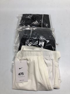 3 X ADIDAS CHILDRENS SHORTS - SIZE 15 - 16 YEARS