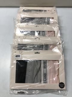 5 X RIVER ISLAND WOMANS 3 PACK BRIEFS - SIZE M