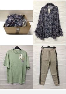 BOX OF VARIOUS WOMENS DESINGER CLOTHES VARIOUS SIZES