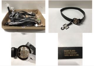 BOX OF RIVER ISLAND WOMENS BELTS VARIOUS SIZES