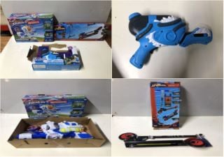 3 X ITEMS TO INC NERF SUPER SOAKER & MARVEL FOLDING IN - LINE SCOOTER