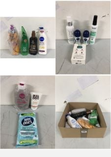 BOX OF HEALTH CARE ITEMS TO INC NIVEA BODY LOTION FIRMING + EXTRA NOURISHING 400ML