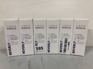 6 X BEVERLY HILLS LIQUID MIRACLE INSTANT EYE TUCK & DARK CIRCLE TREATMENT